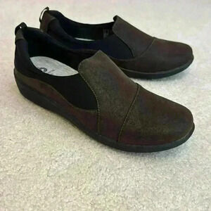 Clarks CloudSteppers Womens Brown Sillian Paz Slip On Comfort Shoe/Loafer Sz 8.5